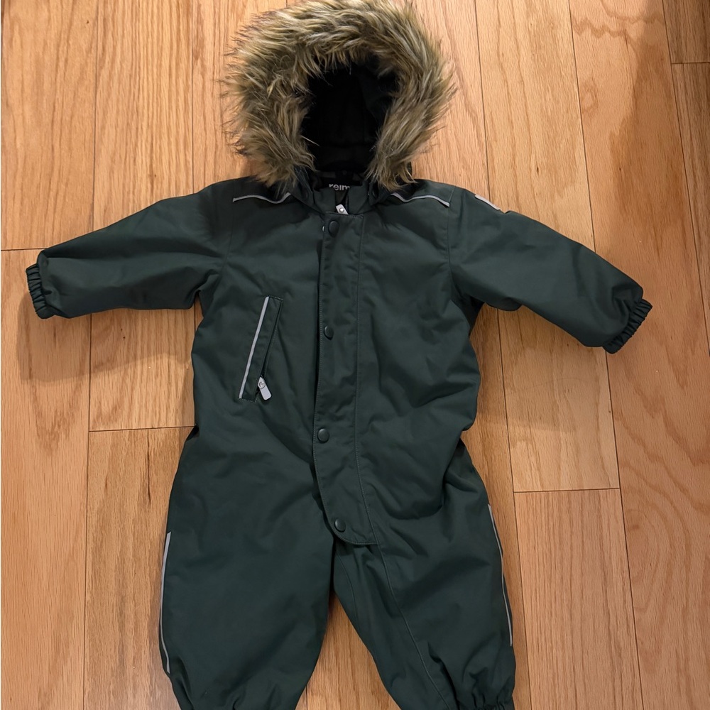Reima Dark “Gotland” Green Snowsuit 9–12M (Runs Big • Excellent)